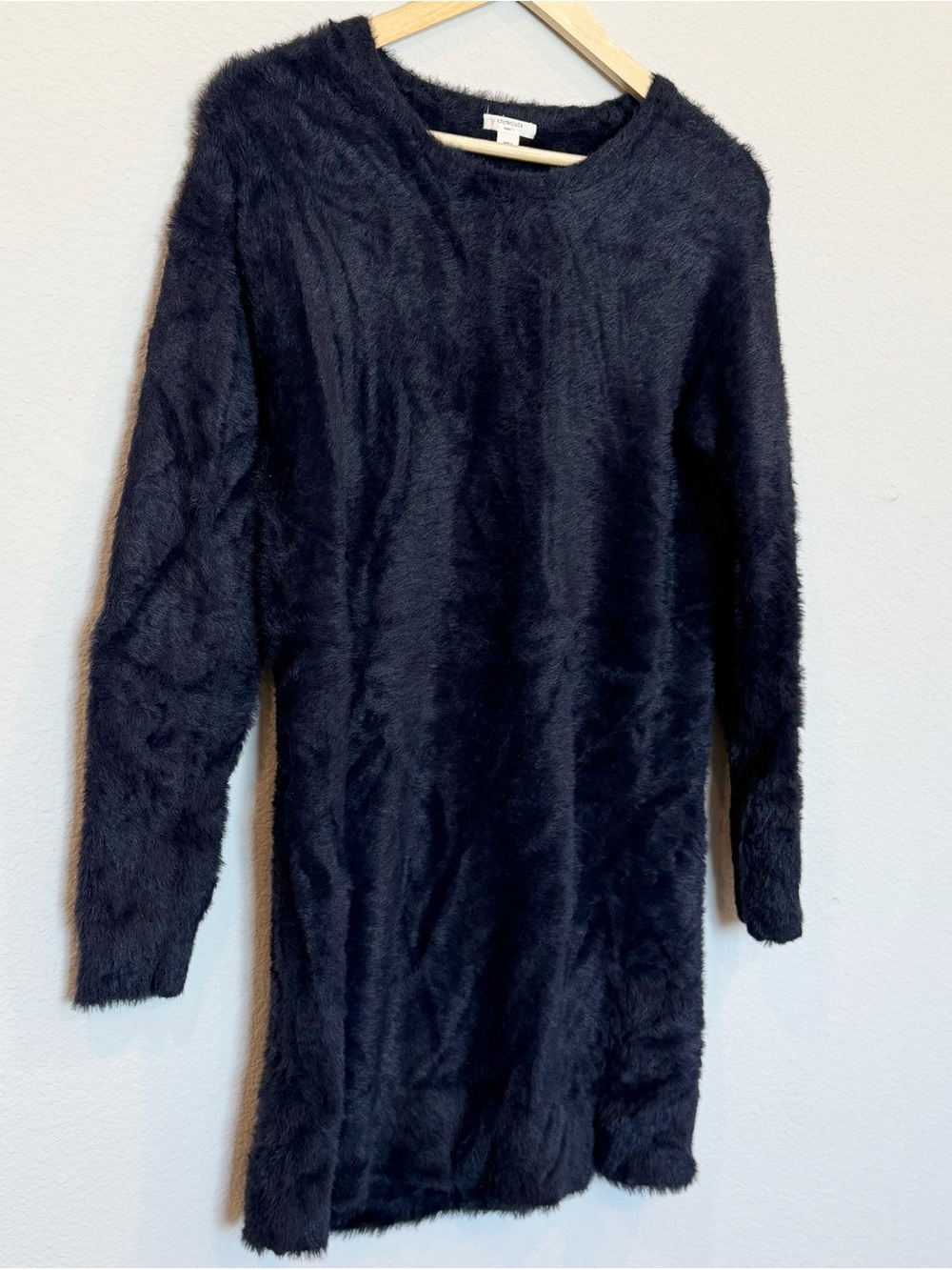 J.Crew Girls Fuzzy Eyelash Knit Sweater Dress - Size 16 Navy Size: 16 Girls